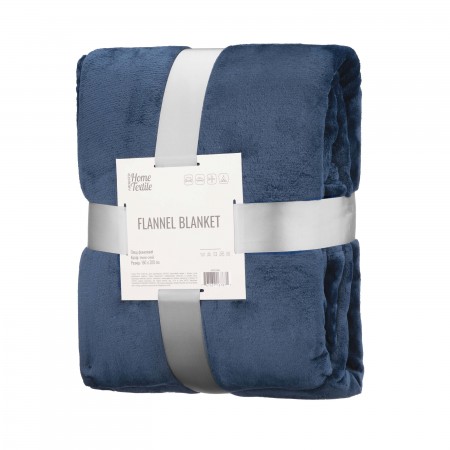 ARDESTO Плед Flannel 160х200см, 100% поліестер, синій темний