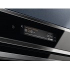 Electrolux Духова шафа електрична, 70л, А++, пара, дисплей, конвекція, ф-ція пароварки, телескопічні напрямні, чорний+нерж