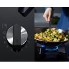 Electrolux Варильна поверхня газова на склі, 90см, чавун, електрон. керування, Hob2Hood, чорний