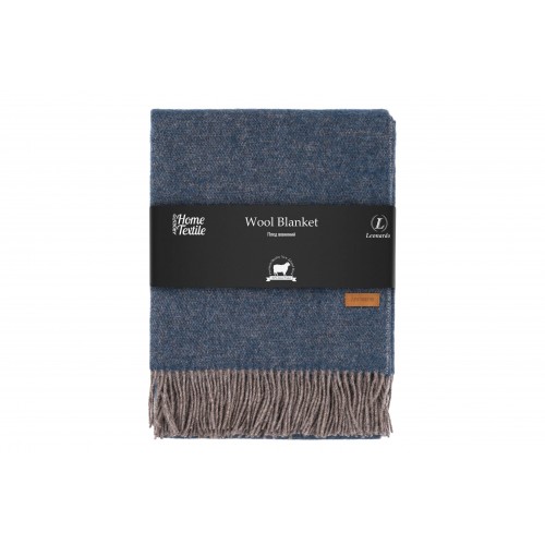 ARDESTO Плед Leonardo Doubleface, 140x200см, 100% вовна, тауп-синій ARDESTO Плед Leonardo Doubleface, 140x200см, 100% вовна, тауп-синій