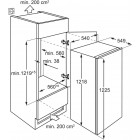 Electrolux Холодильник вбудований з верхн. мороз., 122x54х55, холод.відд.-173л, мороз.відд.-14л, 1дв., А+, ST, дисплей, білий