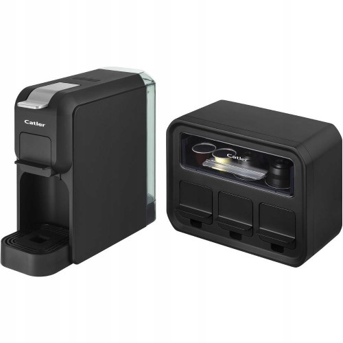 CATLER Кавоварка капсульна Porto 0.8л, капсули, мелена кава, механічне керування, + бокс для адаптерів та капсул, чорний CATLER Кавоварка капсульна Porto 0.8л, капсули, мелена кава, механічне керування, + бокс для адаптерів та капсул, чорний