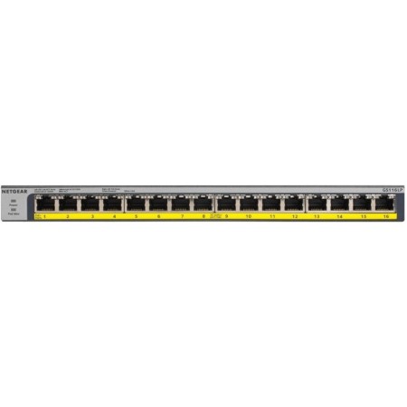 NETGEAR Комутатор GS116LP 16x1GE PoE+(76Вт), FlexPoE, некеро