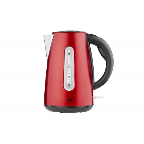 ARDESTO Електрочайник EKL-F300R 1.7л/2200Вт/strix контроль/нерж сталь/червоний