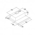 Cata Витяжка телескопічна, 70см, 600м.куб/год, TF-2003 Duralum 700, нерж Cata Витяжка телескопічна, 70см, 600м.куб/год, TF-2003 Duralum 700, нерж