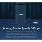 Transcend Портативний SSD 2TB USB 3.2 Gen 2x2 Type-C ESD410C