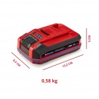 Einhell Акумулятор PXC Plus SEALED 18В 3А·год 900Вт 0.58кг