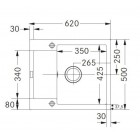 Мийка кухонна Franke Maris, фраграніт, прямокутник, з крилом, 620х500х200мм, чаша - 1, врізна, MRG 611-62, сахара Мийка кухонна Franke Maris, фраграніт, прямокутник, з крилом, 620х500х200мм, чаша - 1, врізна, MRG 611-62, сахара