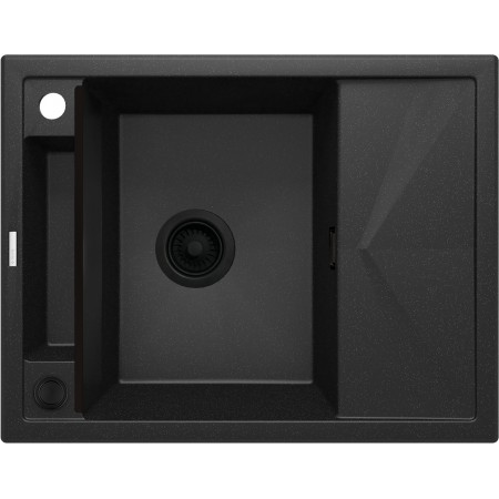 Deante Мийка кухонна Magnetic, граніт, прямокут., з крилом, 