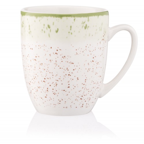 ARDESTO Чашка Siena, 360мл, порцеляна, біло-зелений ARDESTO Чашка Siena, 360мл, порцеляна, біло-зелений