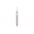 2E Мережевий фільтр 5XSchuko із захистом від імпульсних стрибків напруги, 3G*1.5мм, 3м, white