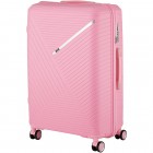2E Валіза пластикова, SIGMA, велика, 4 колеса, рожева