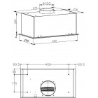 Hansa Витяжка вбудована, 55см, 462м3ч, чорний
