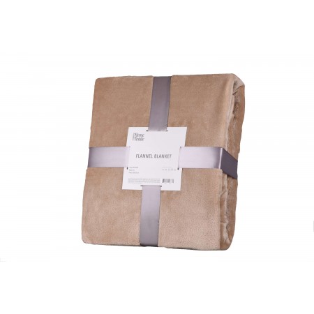 ARDESTO Плед Flannel, 200х220см, беж, 100% поліестер