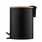 Відро для сміття Ardesto Minimalism з педаллю, 3л, метал, пластик, бамбук, чорний Відро для сміття Ardesto Minimalism з педаллю, 3л, метал, пластик, бамбук, чорний