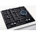Electrolux Варильна поверхня газова на склі, 60см, чавун, чорний Electrolux Варильна поверхня газова на склі, 60см, чавун, чорний