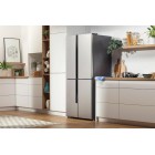 Gorenje Холодильник SBS, 182х64х80см, 4 двері, 265(129)л, А++, Інвертор , Зона св-ті, Внутр. Диспл, Нерж