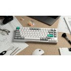 Lemokey Клавіатура механічна P1 Pro 84Key, Super Brown, WL/BT/USB-A, QMK/VIA, Hot-Swap, EN/UKR, RGB, Knob, Space Silver