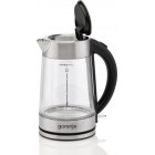 Gorenje Електрочайник 1.7л, 2,200 Вт, strix контроль, скло, нерж