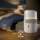 Philips Зволожувач повітря традиційне зволоження Series 5000, 56м2, 4.5л, 400мл/г, електр. кер-ння, режим сну, нічник, білий