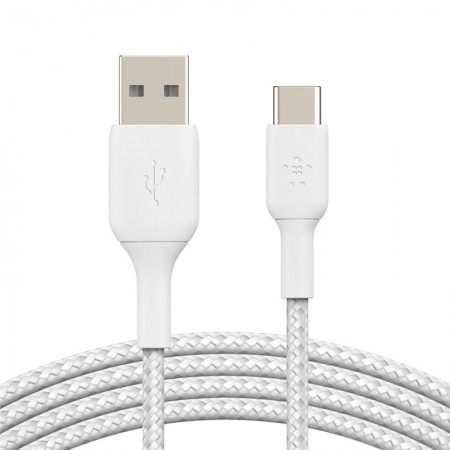 Belkin USB-A - USB-С, BRAIDED[2m, white]