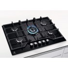 Electrolux Варильна поверхня газова на склі, 75см, чавун, чорний