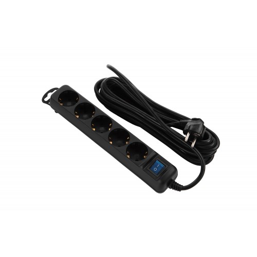 2E Мережевий подовжувач 5XSchuko з вимикачем, 3G*1.5мм2, 3м, black 2E Мережевий подовжувач 5XSchuko з вимикачем, 3G*1.5мм2, 3м, black