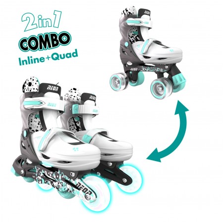 NEON Роликові ковзани Combo, розмір 34-37, сірий