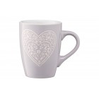 ARDESTO Чашка Heart, 330 мл, сіра, кераміка