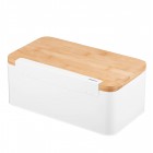 ARDESTO Хлібниця Midori 33х13х18см, метал, бамбук, білий ARDESTO Хлібниця Midori 33х13х18см, метал, бамбук, білий