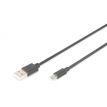 Digitus Кабель USB 2.0 (AM/microB) 0.9m, black