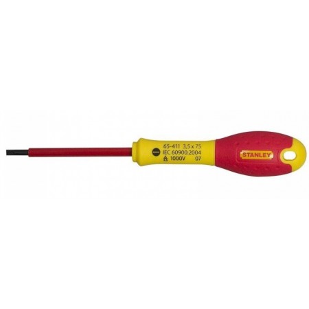 Stanley Викрутка FatMax, шліцьова, SL 3.5х75мм, 1000 В