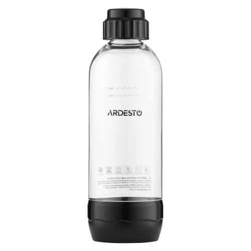 ARDESTO Пляшка для сифону-1л, пластик, прозорий ARDESTO Пляшка для сифону-1л, пластик, прозорий