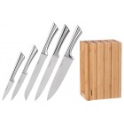 ARDESTO Набір ножів Black Mars 6 пр., нержавіюча сталь, бамбуковий блок ARDESTO Набір ножів Black Mars 6 пр., нержавіюча сталь, бамбуковий блок