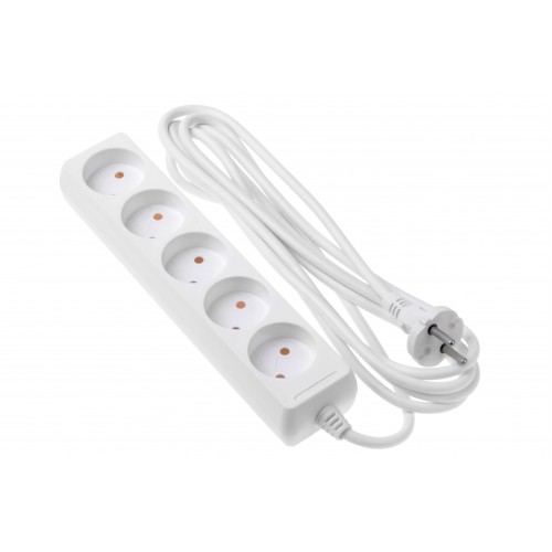 2E Мережевий подовжувач 5XCEE7/17, 2G*1.0мм, 3м, білий