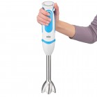 Braun Блендер заглибний, 1000Вт, чаша-600мл, насадка спіралайзер, 21 швидкість, біло-блакитний