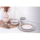 Тарілка десертна Ardesto Umbria, 19см, кераміка, сірий світлий