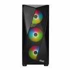 Корпус 2E GAMING Aruba G3313B, без БЖ 1xUSB3.0, 2xUSB2.0, 5x120мм ARGB, VGA 300мм, LCS ready, HUB, TG Side Panel, ATX, чорний