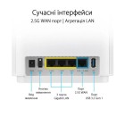 ASUS Маршрутизатор ZenWiFi XT9 1PK AX7800 3xGE LAN 1x2.5GE WAN 1xUSB 3.2 MU-MIMO OFDMA MESH white