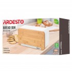 ARDESTO Хлібниця Midori 33х13х18см, метал, бамбук, білий ARDESTO Хлібниця Midori 33х13х18см, метал, бамбук, білий