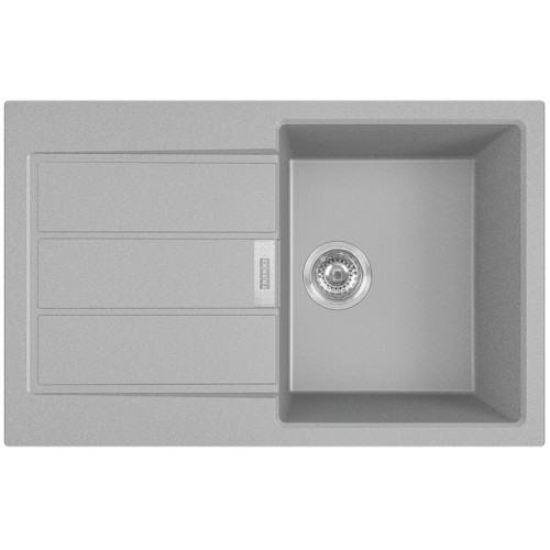 Franke Мийка кухонна Sirius, тектонайт, прямокутник, з крилом, 780х500х200мм, чаша - 1, накладна, 2 S2D 611-78, сірий Franke Мийка кухонна Sirius, тектонайт, прямокутник, з крилом, 780х500х200мм, чаша - 1, накладна, 2 S2D 611-78, сірий