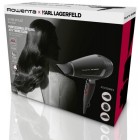 Rowenta Фен x Karl Lagerfeld K/Pro Stylist, 2200Вт, 3 режими, іоніз-я, дифузор, 2 концентратора, хол. обдув, чорний