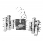 ARDESTO Набір вішаків з прищіпками для штанів 30см, 5шт, метал, ПВХ, білий ARDESTO Набір вішаків з прищіпками для штанів 30см, 5шт, метал, ПВХ, білий