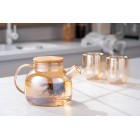 ARDESTO Набір чашок AGolden Moon з подвійними стінками , 250 мл, H 9,5 см, 2 од., боросилікатне скло