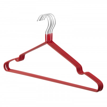 ARDESTO Набір вішаків 40.5см, 5шт, метал, ПВХ, червоний