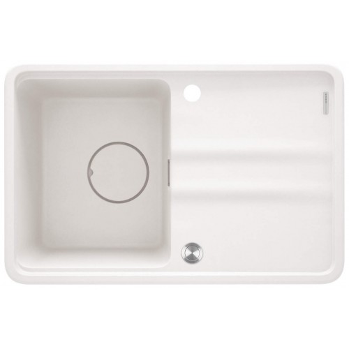 Deante Мийка кухонна Momi, граніт, прямокут., з крилом, 670х440х230мм, чаша - 1, врізна, алебастр Deante Мийка кухонна Momi, граніт, прямокут., з крилом, 670х440х230мм, чаша - 1, врізна, алебастр