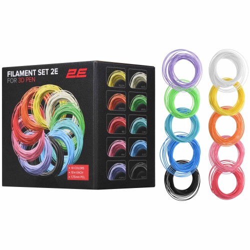 2E Набір ниток для 3D ручки 1.75 мм PCL (10 кол*10м) 2E Набір ниток для 3D ручки 1.75 мм PCL (10 кол*10м)
