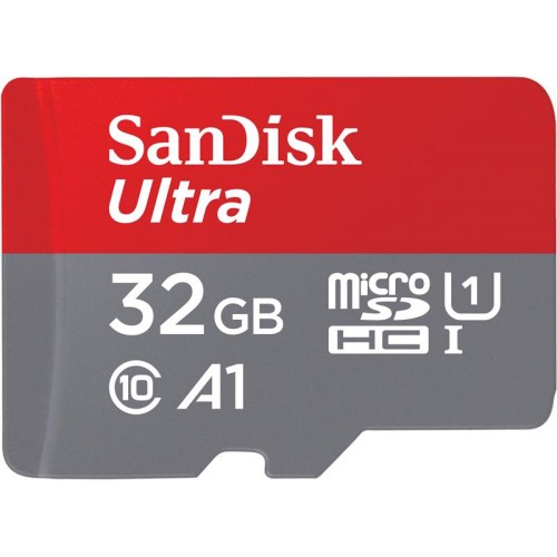 SanDisk Карта пам'яті microSD 32GB C10 UHS-I R100MB/s Ultra + SD SanDisk Карта пам'яті microSD 32GB C10 UHS-I R100MB/s Ultra + SD