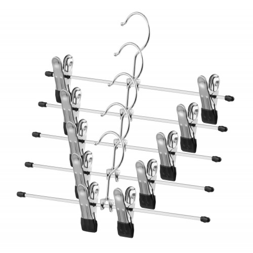 ARDESTO Набір вішаків з прищіпками для штанів 30cm, 5шт, метал, ПВХ, чорний ARDESTO Набір вішаків з прищіпками для штанів 30cm, 5шт, метал, ПВХ, чорний