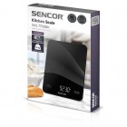 Sencor Ваги кухонні, 10кг, акумулятор 250mAh, USB-C, сенс. керув., скло, чорний